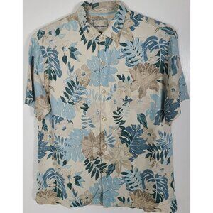 Tommy Bahama Men's Size Large Multicolor Floral Shirt Short Sleeve Button Front